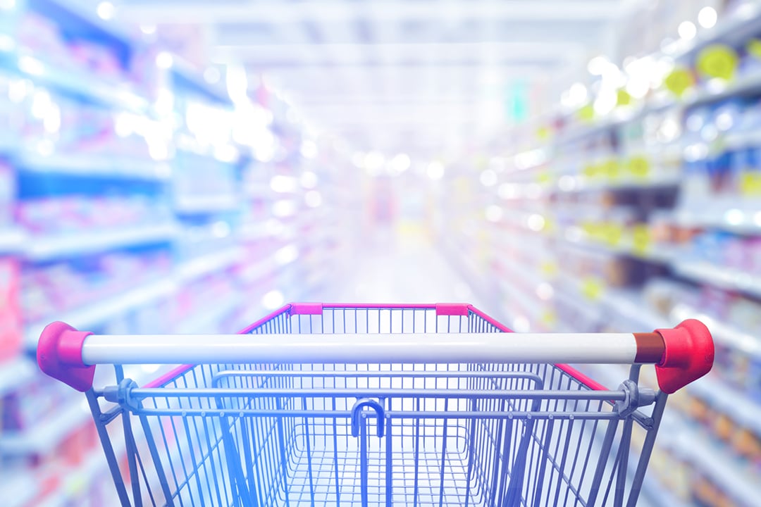 Supermarket shopping cart 