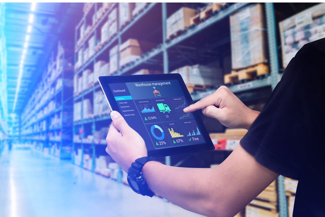 Warehouse management on tablet 