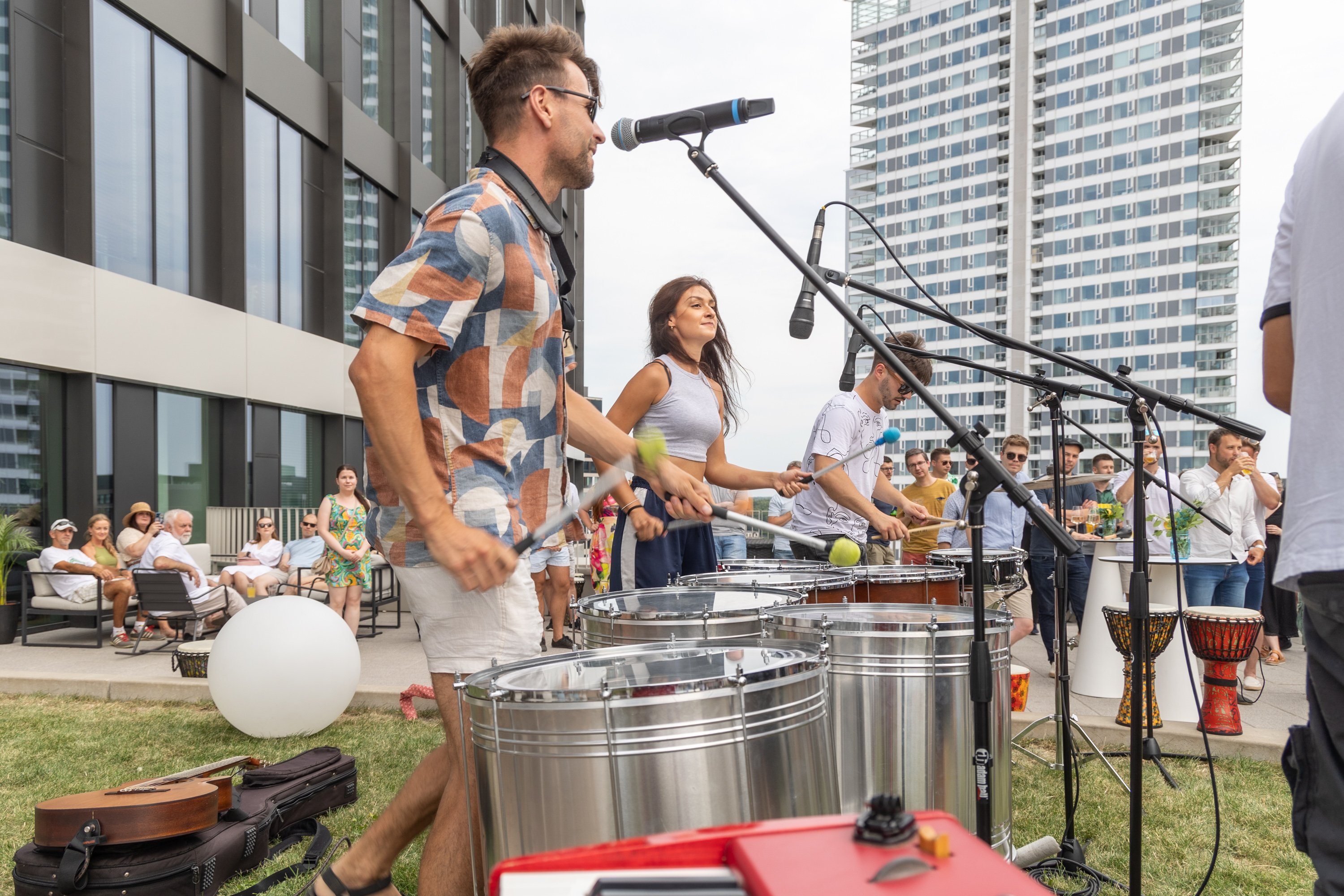 Musicians at the Summerparty in Slovakia